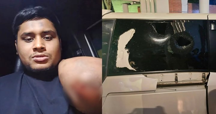 গাজীপুরে হাসনাত আব্দুল্লাহর গাড়িতে সন্ত্রাসী হামলা