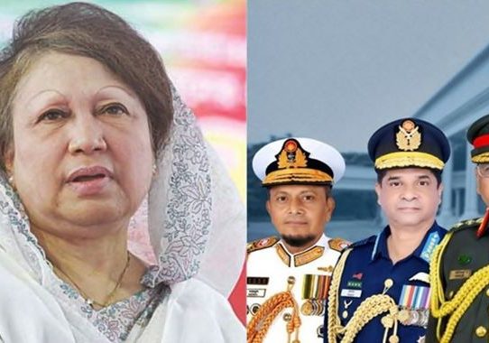 খালেদা জিয়াকে দেখতে হাসপাতালে তিন বাহিনীর প্রধান