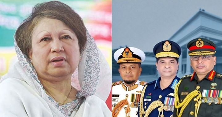 খালেদা জিয়াকে দেখতে হাসপাতালে তিন বাহিনীর প্রধান