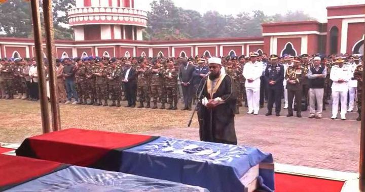 সুদানে শহীদ ৬ শান্তিরক্ষীর জানাজা সম্পন্ন