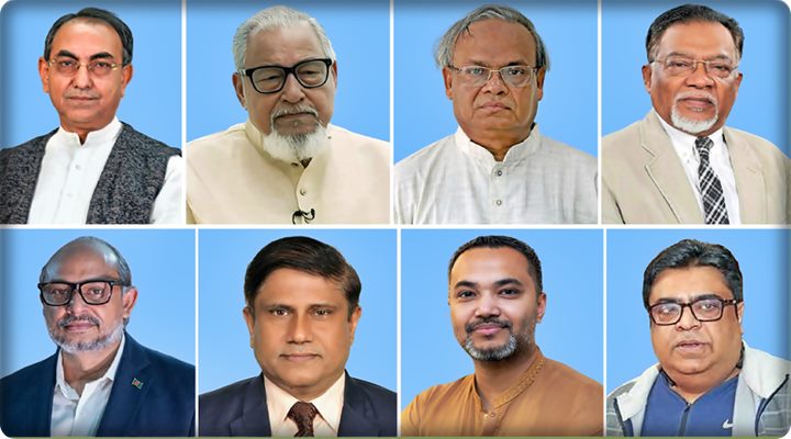 সরকারের ৮ উপদেষ্টার দপ্তর বণ্টন