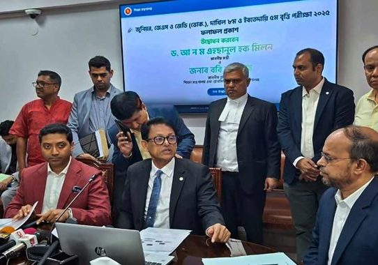 জুনিয়র বৃত্তি পরীক্ষার ফলাফল প্রকাশ