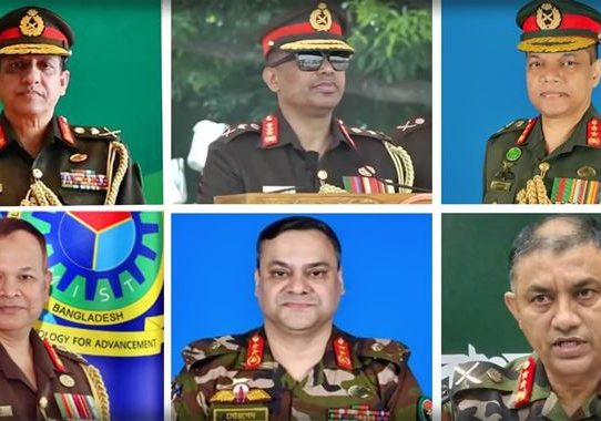 সেনাবাহিনীর আরও ৬ উচ্চ পদে রদবদল 