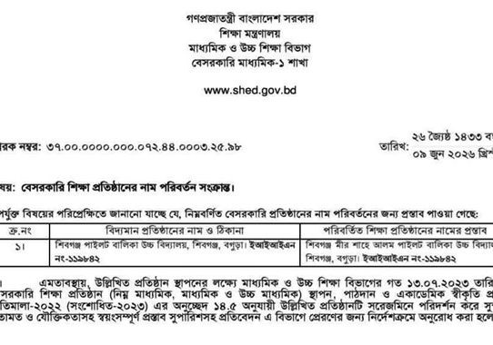 প্রতিমন্ত্রী শাহে আলমের নামে স্কুল নামকরণের প্রস্তাব