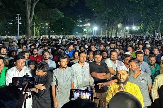 ছাত্রদল নেতা শাকিলের জানাজায় এমপির বিরুদ্ধে স্লোগান
