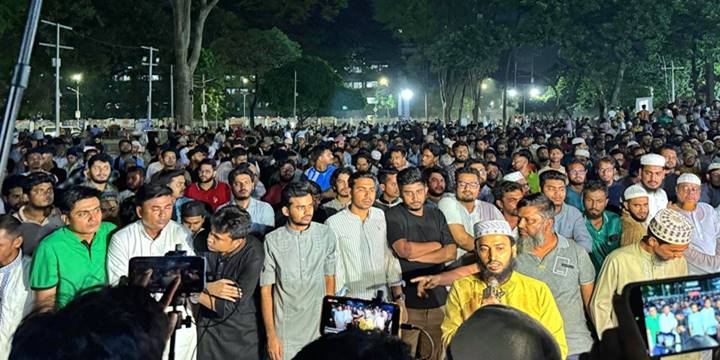 ছাত্রদল নেতা শাকিলের জানাজায় এমপির বিরুদ্ধে স্লোগান